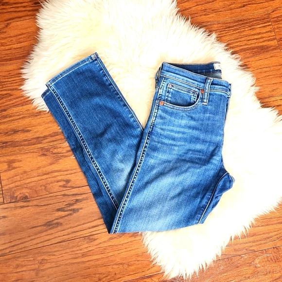 Madewell Mid-rise Stovepipe Medium Wash Womens Jean's - Picture 1 of 5